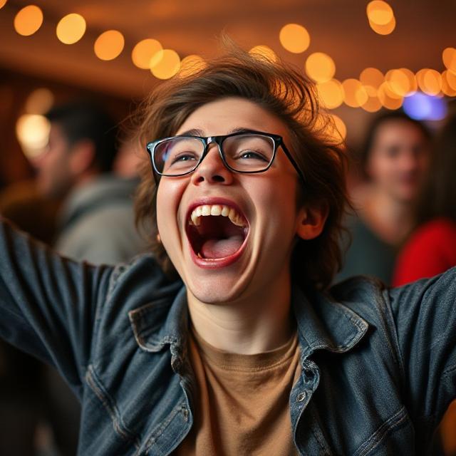 Person is excited