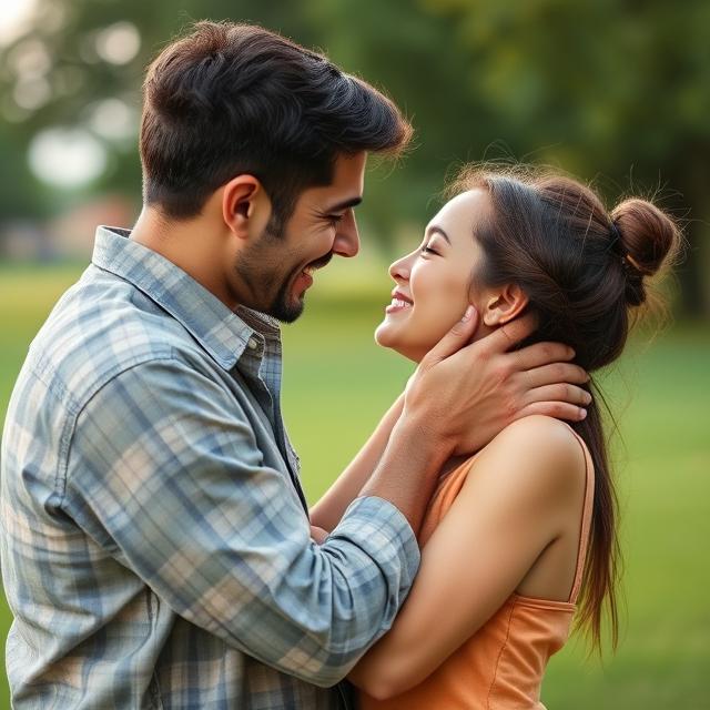Person is in love